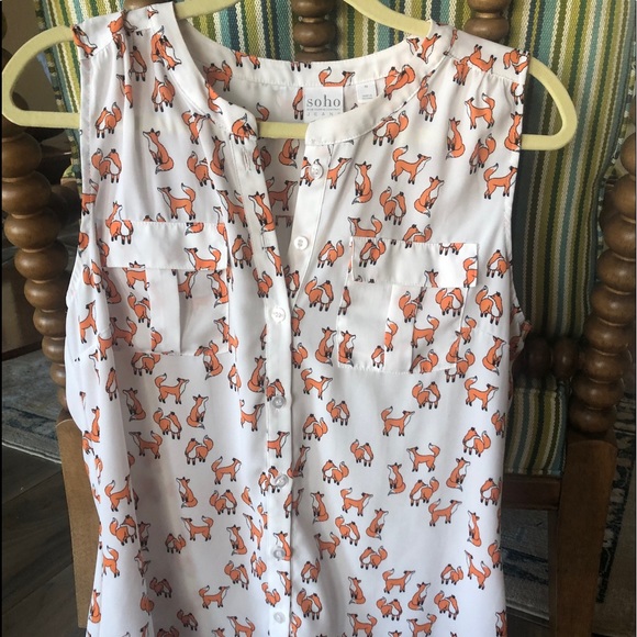 Soho Apparel Tops - Foxy sleeveless blouse by Soho jean co.